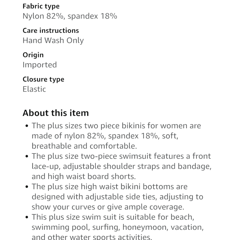 YELAIVP - XL Black Sporty Two Piece Bandeau Swimsuit - Picture 8 of 10